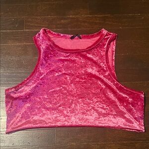 Velvet Pink Crop Top
